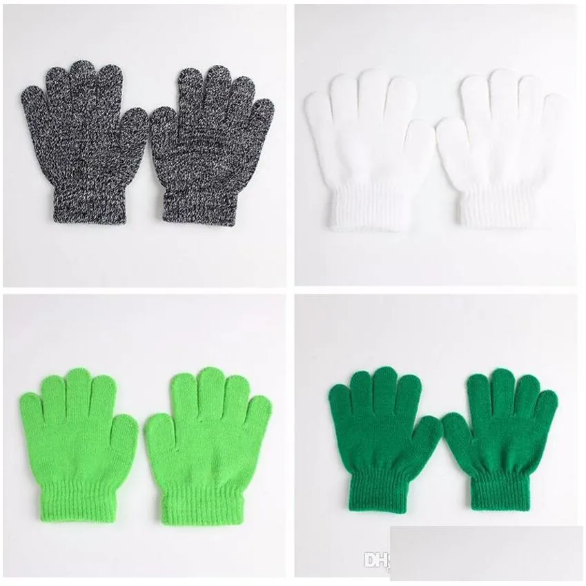 hot fashion children gloves kids magic glove mitten girl boy kid stretchy knitted winter warm gloves pick color