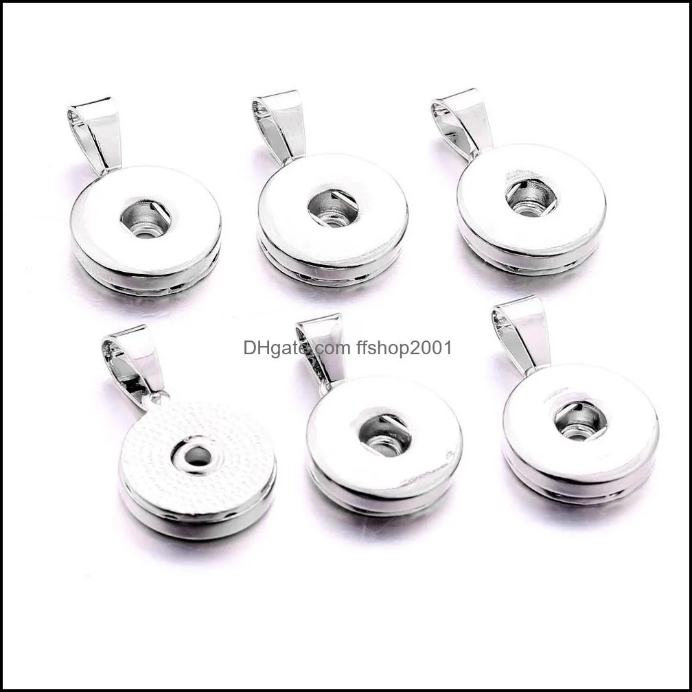 noosa chunks ginger snaps jewelry charms silver gold color 18mm snap button base for diy bracelet jewellery findings