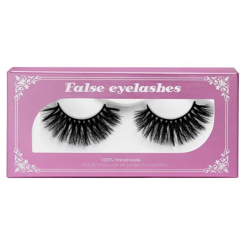 natural 3d faux mink hair false eyelashes long lashes extension thick wispy fluffy handmade eye makeup tools