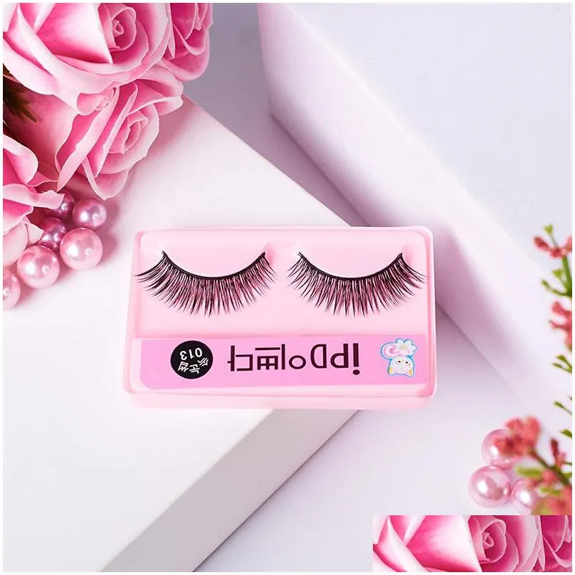 10 pairs/box korean style cat ipd false eyelashes pure handmade natural thick long eye lashes