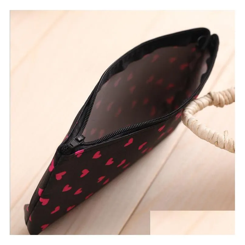 new korean cosmetic bag little hearts makeup storage bag fashion cosmetic bag travel waterproof wash bags