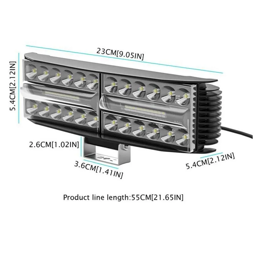 65w waterproof 24 led driving work lights 6500k for trucks off road suv utv atv car motorcycle