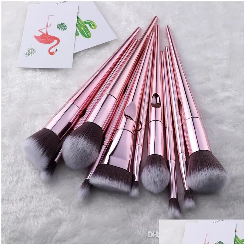 10 pcs wet and wild series makeup brush hand thumb handle brush set beauty tools foundation brushes multifunction brush set