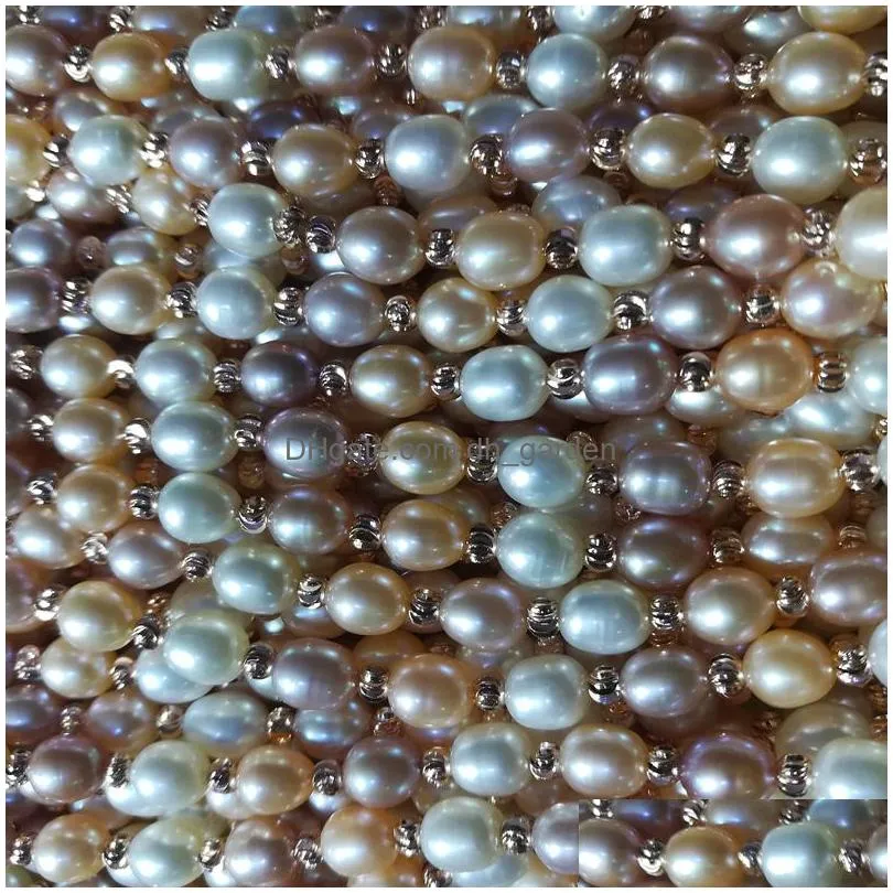 wholesale fashion natural freshwater pearl millet bead bracelet 46mm sweet and elegant hand adorned woman shipping