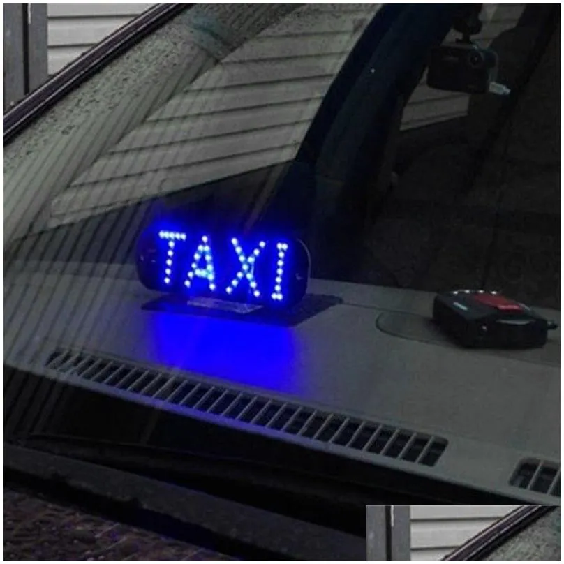 car headlights 4 color taxi cab windscreen windshield sign white led light lamp bulb