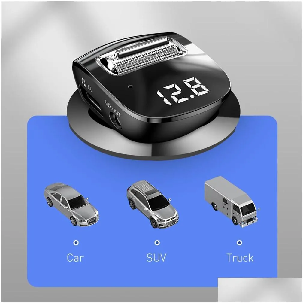 fm transmitter wireless bluetooth 5.0 radio modulator kit usb car  hands aux audio mp3 player