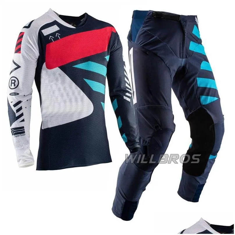 motorcycle apparel black gray suit gear set racing kits motocross kit combo dirt bike off road jersey pants