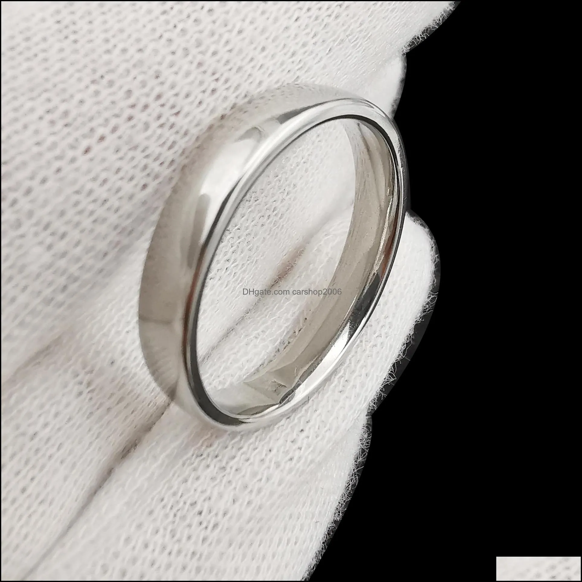 women men 4mm stainless steel ring minimalist ring jewelry party simple fashion gift size 6 to 12