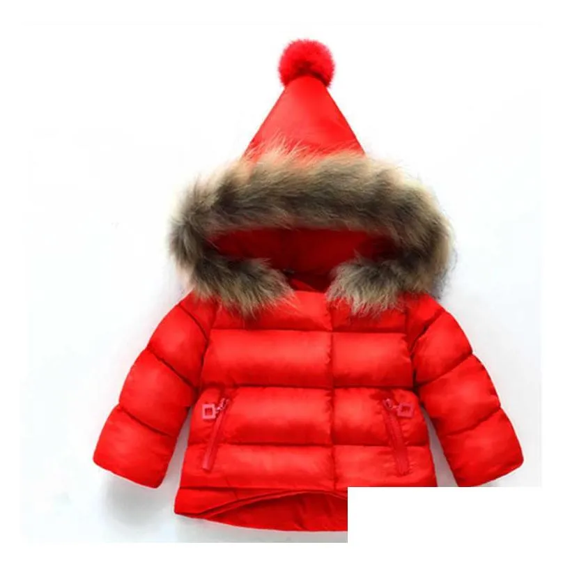 kids winter coats boys girls luxury designer thicken cottonpadded down coat infant baby girl jacket hooded jackets outwear