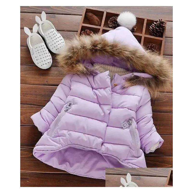 kids winter coats boys girls luxury designer thicken cottonpadded down coat infant baby girl jacket hooded jackets outwear