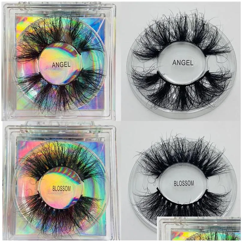 fashion 25mm 27mm 8d faux mink false eyelashes long fluffy wispies eyelashes extension cruelty handmade lashes eye makeup