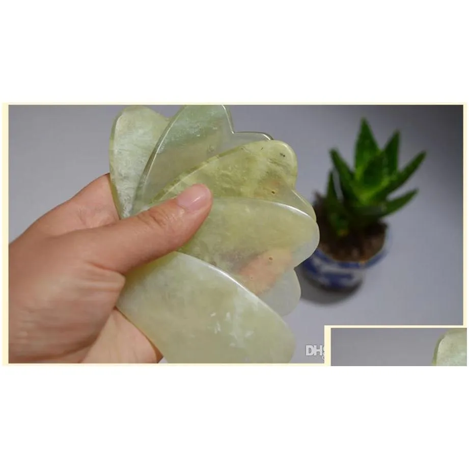 natural jade massage tool guasha board gua sha facial treatment natural jade stone scraping care healthy tool