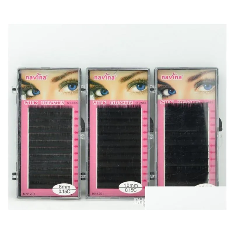 navina 102 strips individual false eyelash ccurl 0.12mm thickness 3d w fake eyelashes extension strips