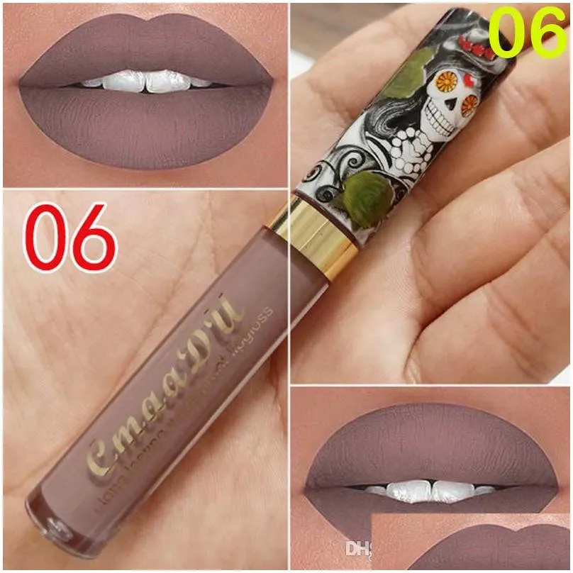 cmaadu 6 colors matte liquid lipstick waterproof long lasting y matte style lip gloss makeup beauty red lip