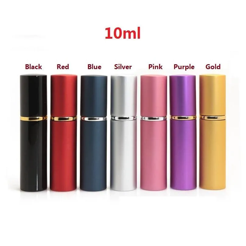 5ml 10ml mini spray perfume bottle travel empty cosmetic container atomizer aluminum refillable bottles