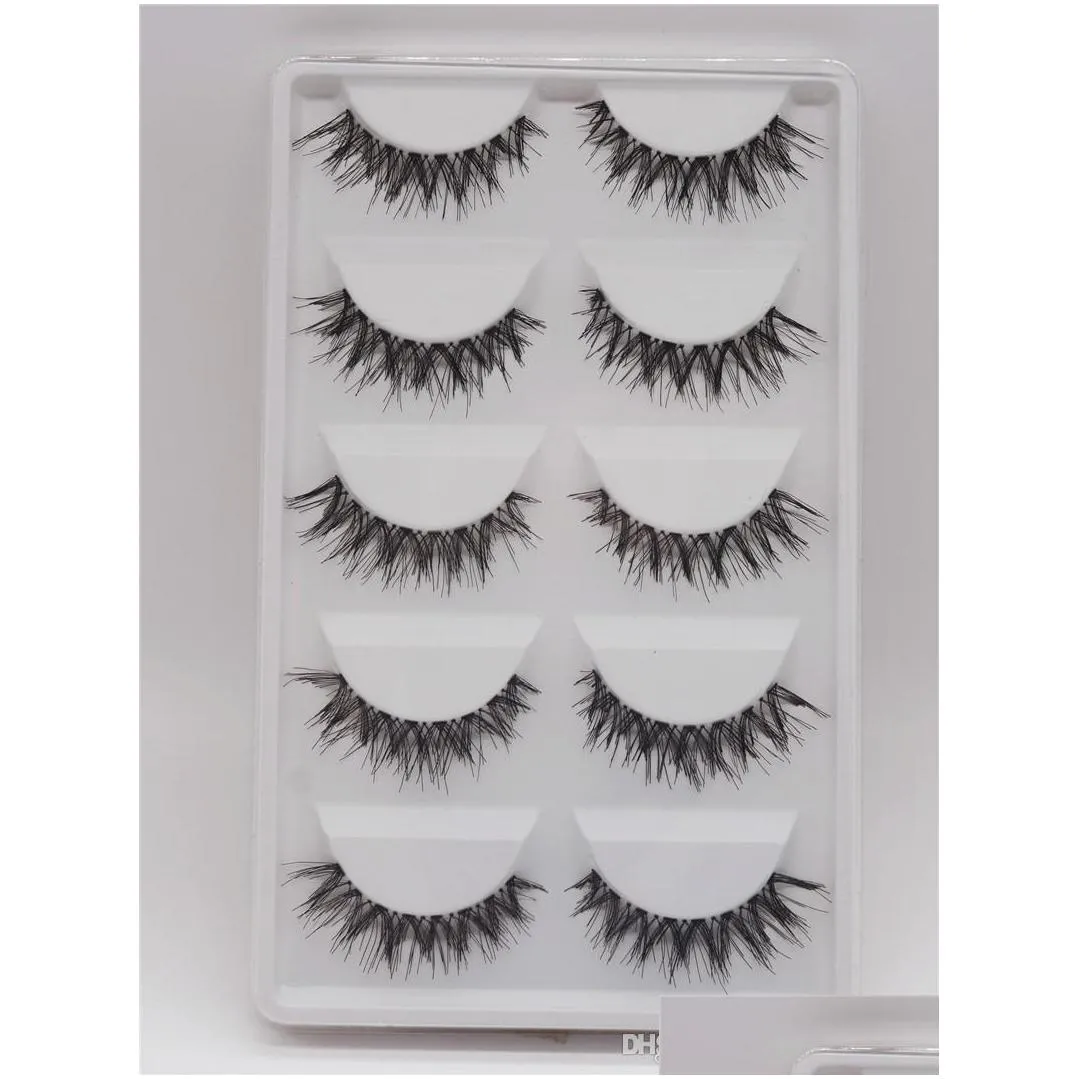 high quality 5 pairs crisscross eye lash extension tools false eyelashes set strip lashes beauty essentials