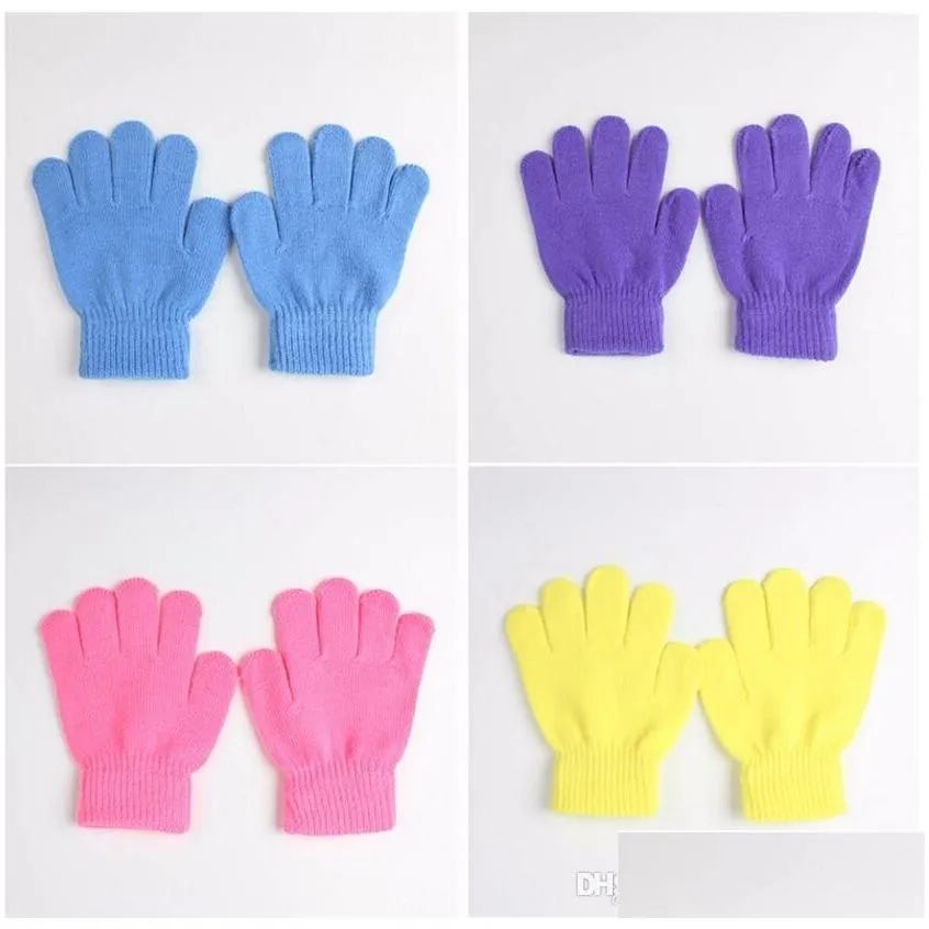 hot fashion children gloves kids magic glove mitten girl boy kid stretchy knitted winter warm gloves pick color