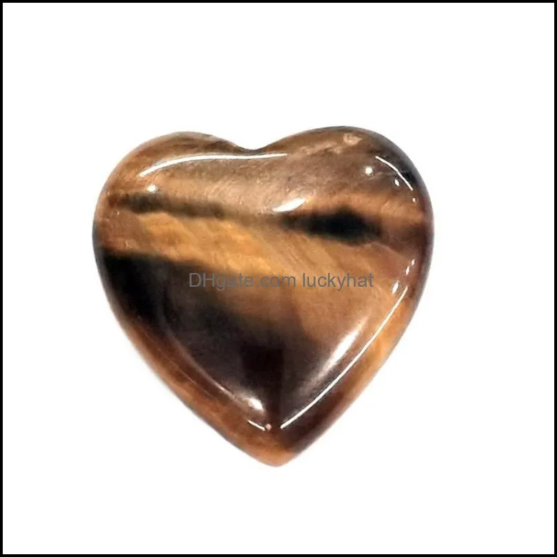 20mm natural crystal stone heart shape crafts fashion chakra square aventurine black rose quartz stones charm for jewelry mak luckyhat