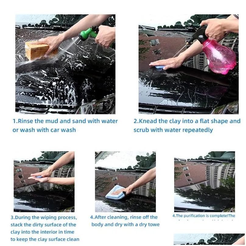 car sponge 100/50g wash magic clay bar for auto cleaning care washing mud detailing clean vehicle washer maintenance tool