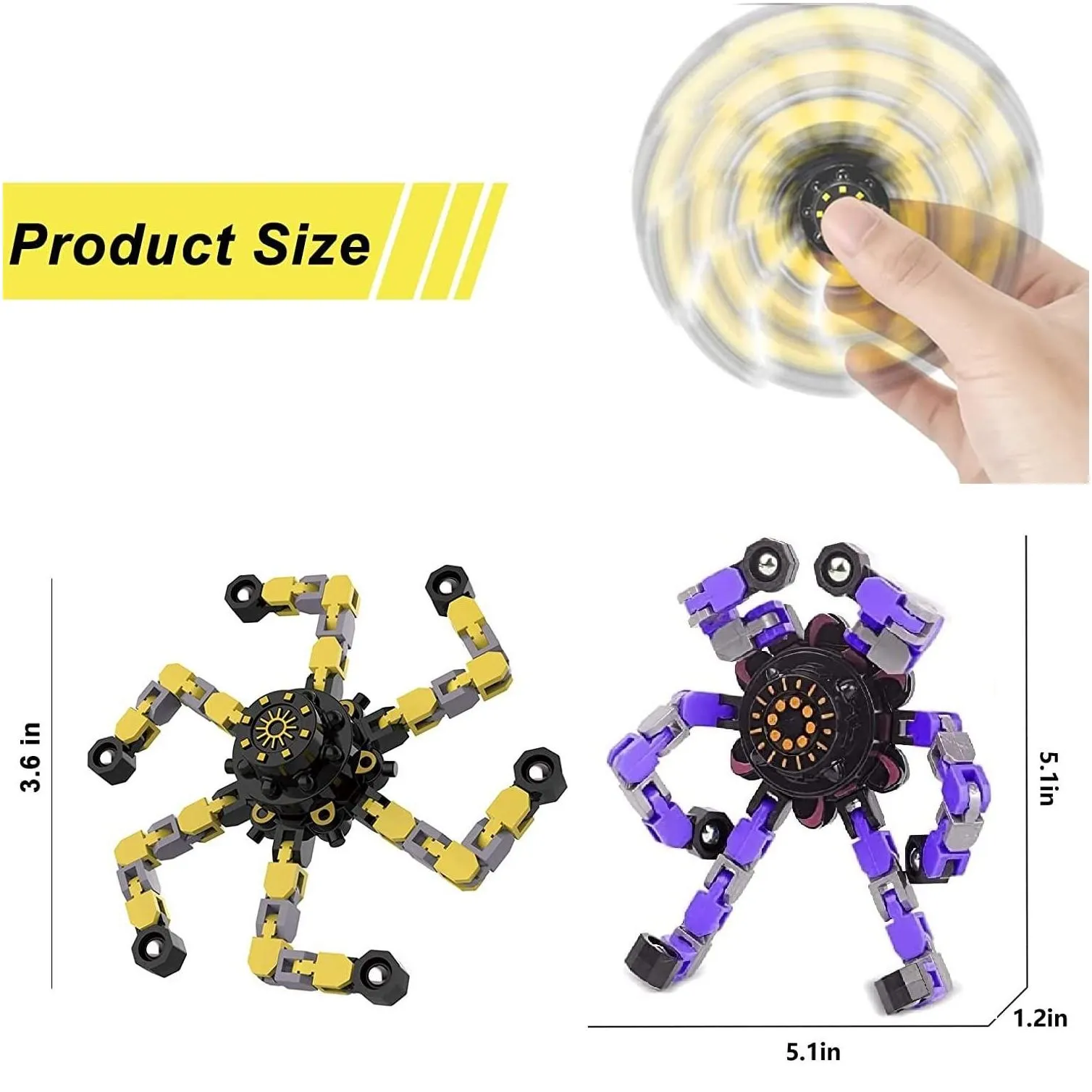 Decompression Toy Transformable Fingertip Chain Robot Diy Deformation Deformed Mechanical For Kids Adts Drop Delivery 2022 Bdejewelry