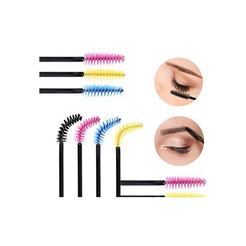 makeup tool 50pcs disposable eyelash makeup brushes cosmetic mascara brush wands applicator for lady gifts