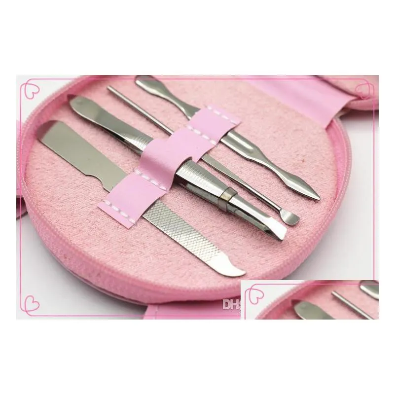 cute animals nail art manicure set nail clipper eyebrow scissor cliper ear spoon doubleheaded dead skin nipper kit