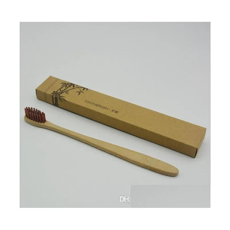 new fashion bamboo toothbrush crown environmentally toothbrush bamboo toothbrush soft nylon capitellum bamboo toothbrushes for hotel