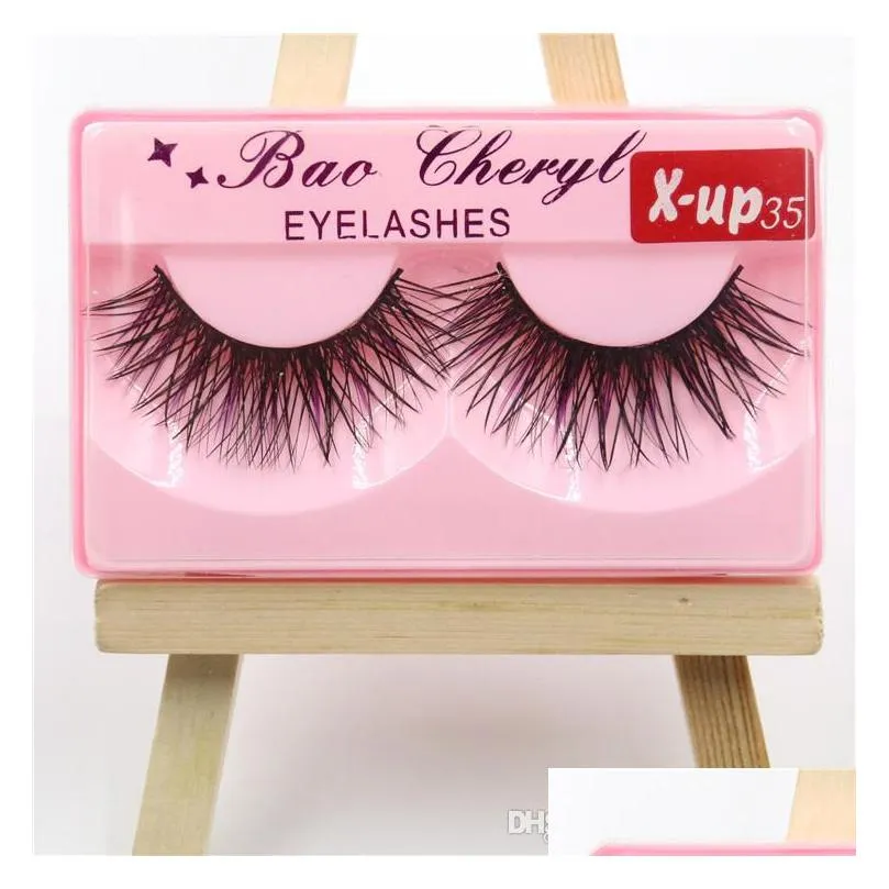 hot xup 3d strip mink lashes natural thick handmade false fake eyelashes eye lashes makeup extension