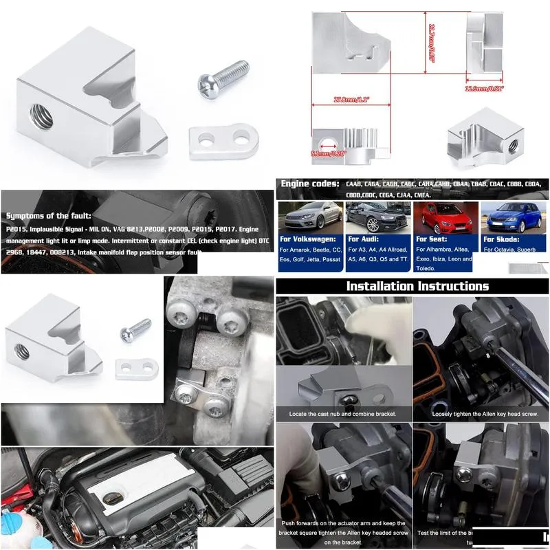 car automobile intake manifold p2015 repair bracket holder stand 03l129711ag for vw audi skoda seat 2.0 tdi cr accessories new