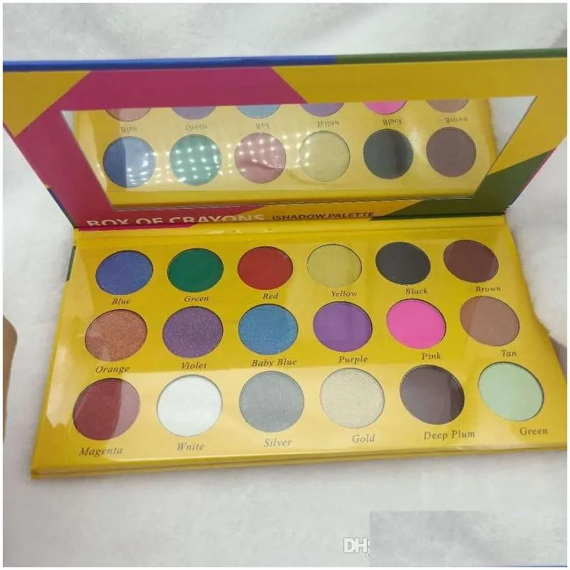 box of crayons ishadow palette cosmetics makeup eyeshadow palette 18 colors shimmer beauty matte eye shadow
