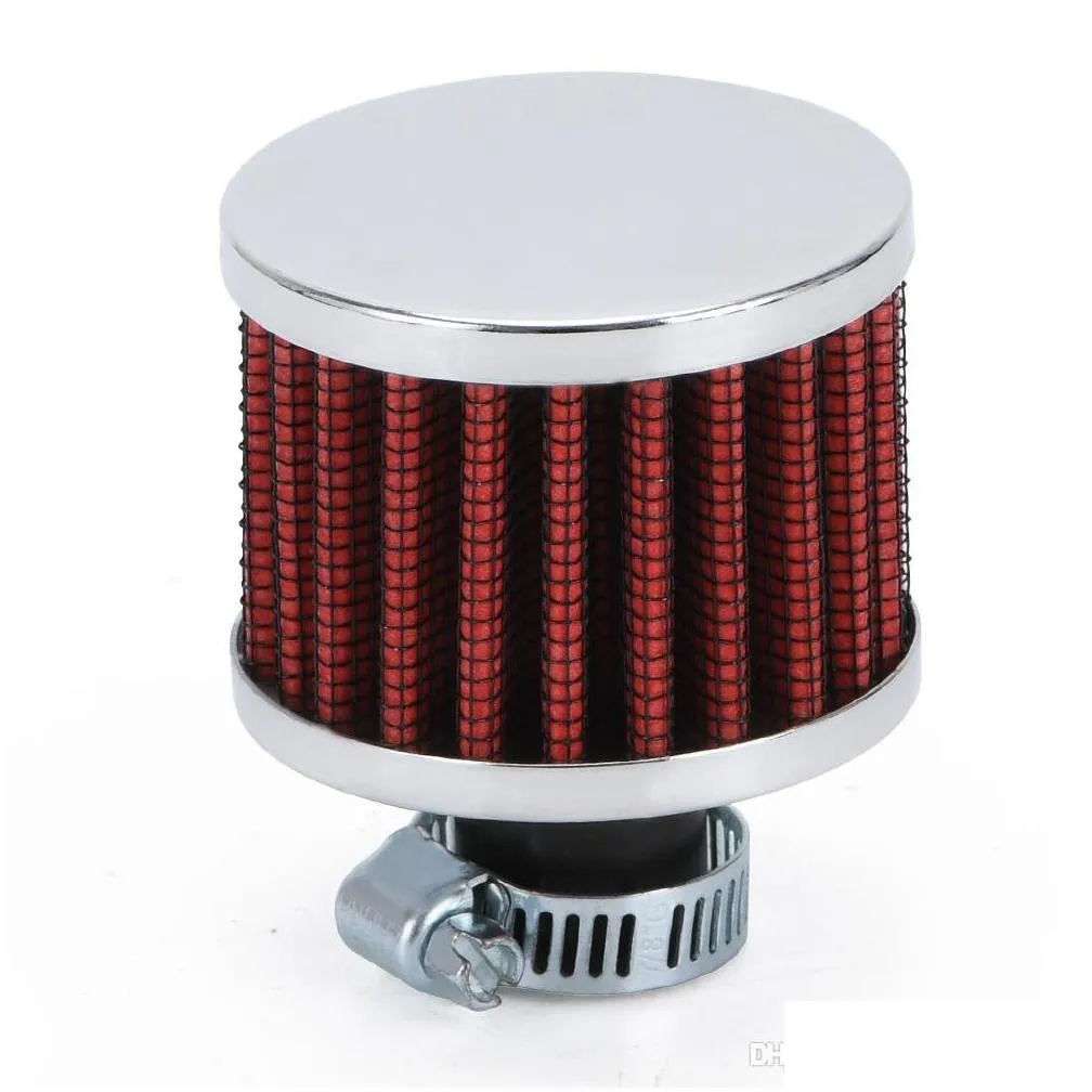 universal 12mm 25mm car air filter for motorcycle cold air intake high flow crankcase vent cover mini breather filters pqyait12