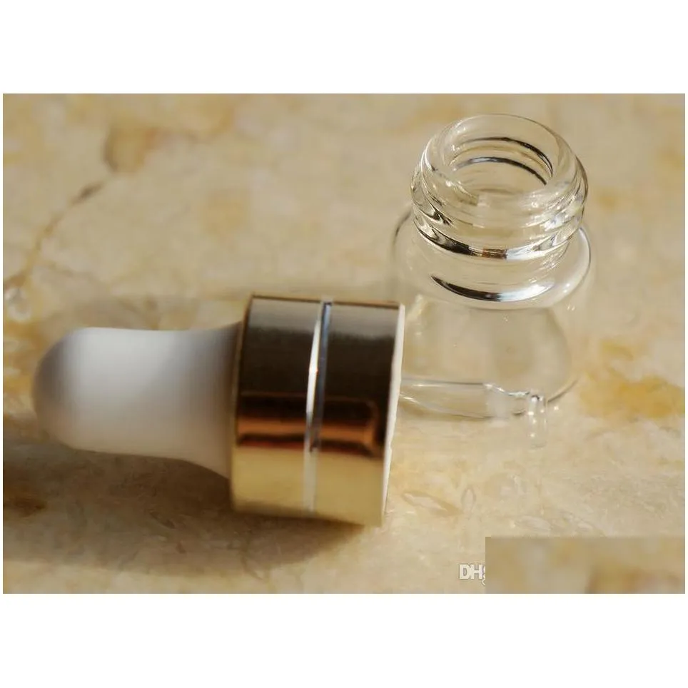 1ml 2ml 3ml amber dropper mini glass bottle  oil display vial small serum perfume brown sample container