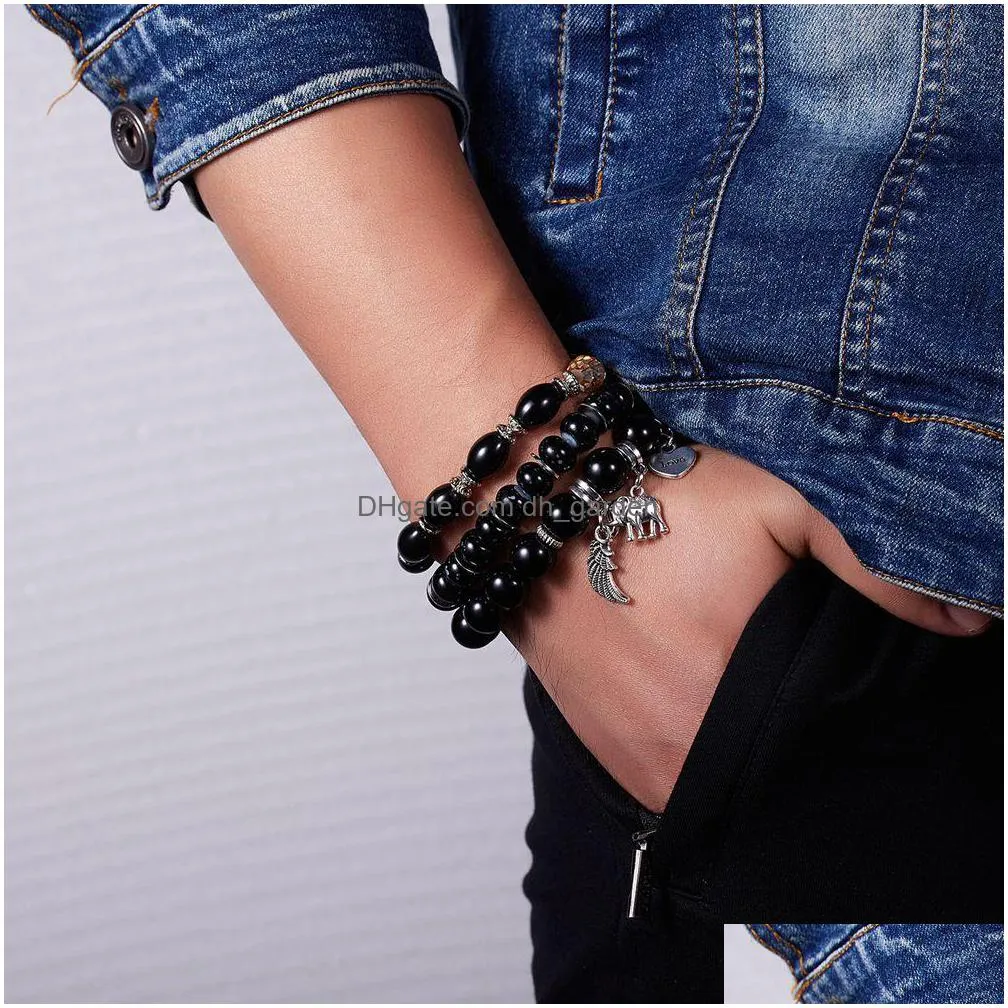 2021 beaded bracelet for women girls multilayer bohemian strand bangle charm stretch bracelet beach boho jewelry