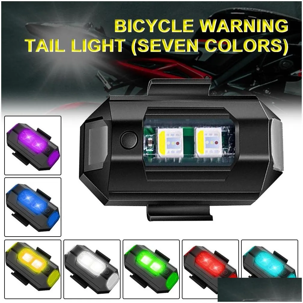 7 colors drone strobe light usb led motorcycle lighting anticollision bike tail /model aircraft night flying mini signal flashing warning