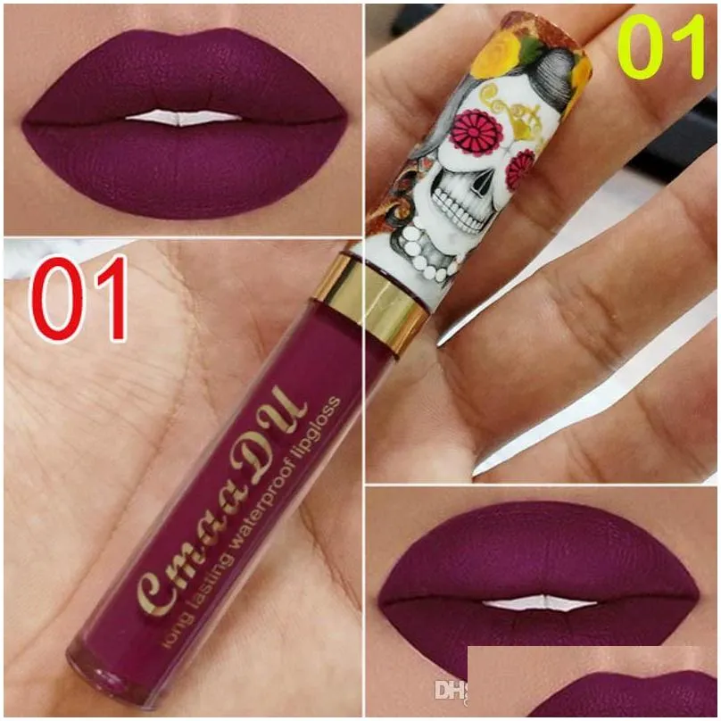 cmaadu 6 colors matte liquid lipstick waterproof long lasting y matte style lip gloss makeup beauty red lip