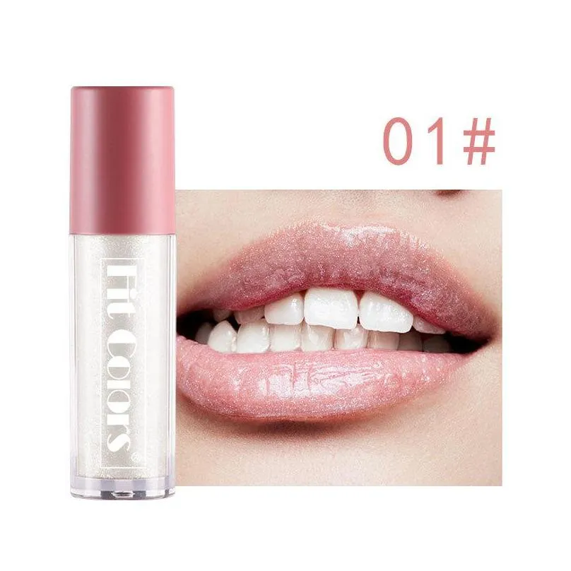 fit colors moisturizing high gloss lip gloss metallic diamond lip pearly shimmer liquid lipstick lip glaze