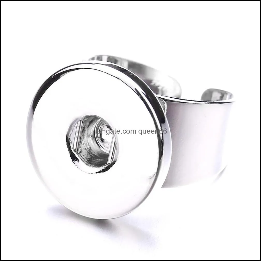 12mm 18mm snap button open ring 18mm snaps buttons rings for women jewelry