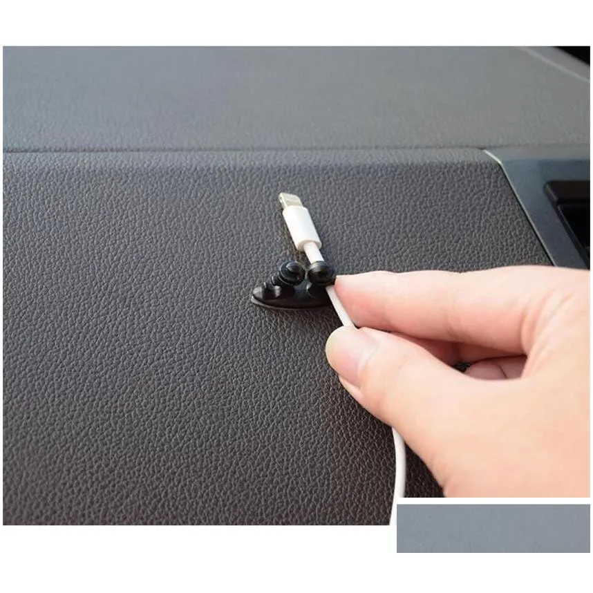 car accessories interior mini adhesive car products  line clasp clamp headphone/usb cable clip automobile