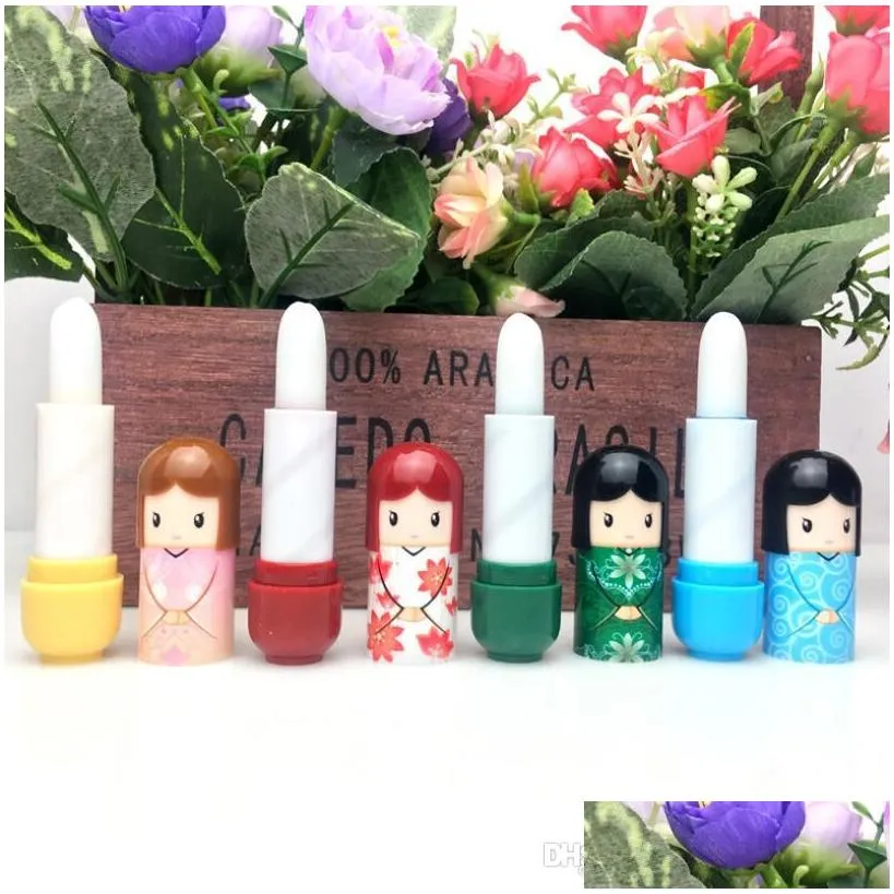 lip balm lovely kimono doll pattern lip smacker colorful girl makeup lip balm present for friend