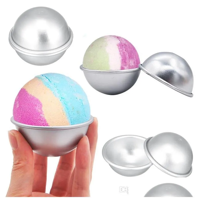 round aluminium alloy bath bomb molds diy tool bath bomb salt ball homemade crafting gifts semicircle sphere metal mold