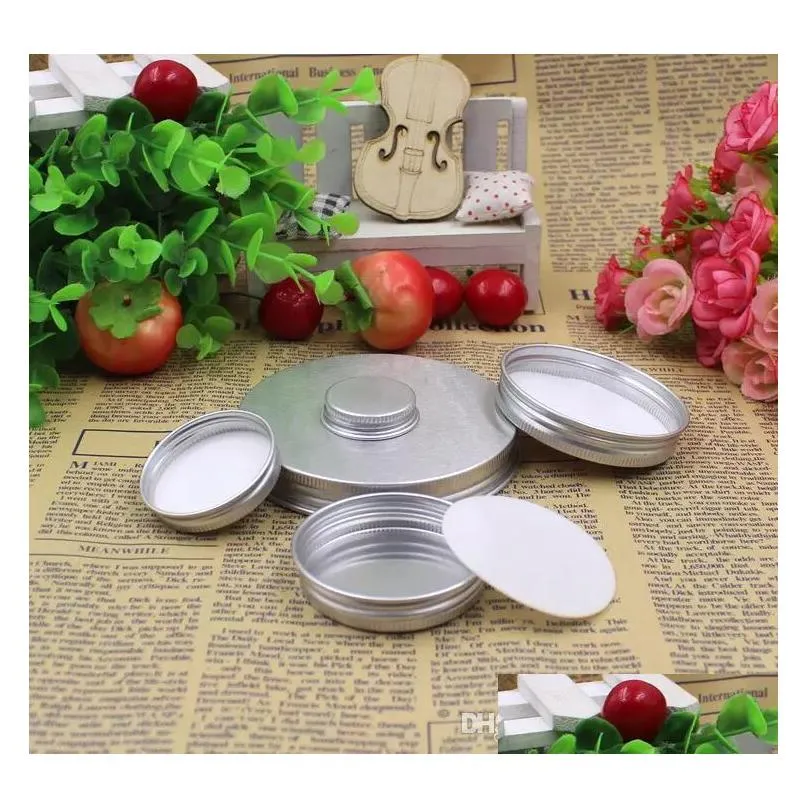 empty aluminum cream jar tin 5 10 15 30 50 100g cosmetic lip balm containers nail derocation crafts pot bottle