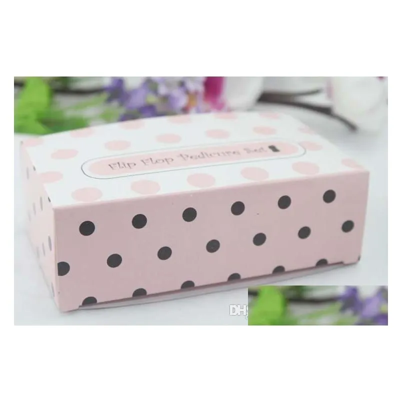 pink polka dot purse manicure set favor novelty wedding bridal shower valentines day gift party favors present