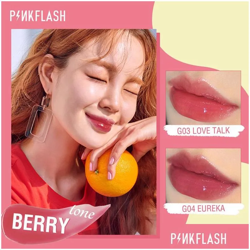 pinkflash lip gloss base gel ever glossy moist lips tint shine shimmer clear lipgloss high hydrate refresh skin care