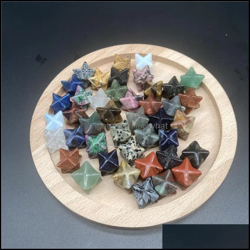 13mm octagon stars shape crystal merkaba natural stone diy jewelry chakra wiccan reiki healing energy protection decoration g luckyhat