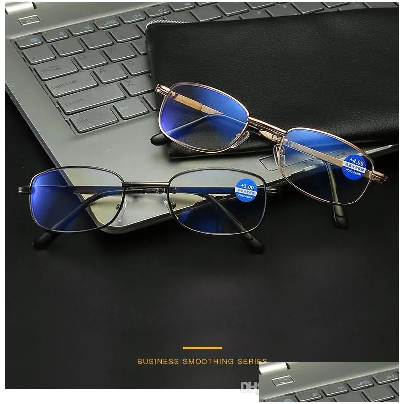hot men women bifocal reading eyeglasses presbyopic spectacles clear glass lens uni rimless antiblue light glasses