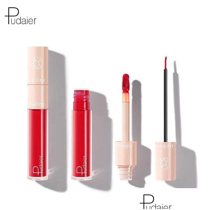 pudaier doubleended lipgloss lips makeup waterproof matte lip gloss lip liner pencil nude matte liquid lipsticks