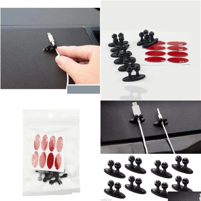 car accessories interior mini adhesive car products cline clasp clamp headphone/usb cable clip automobile