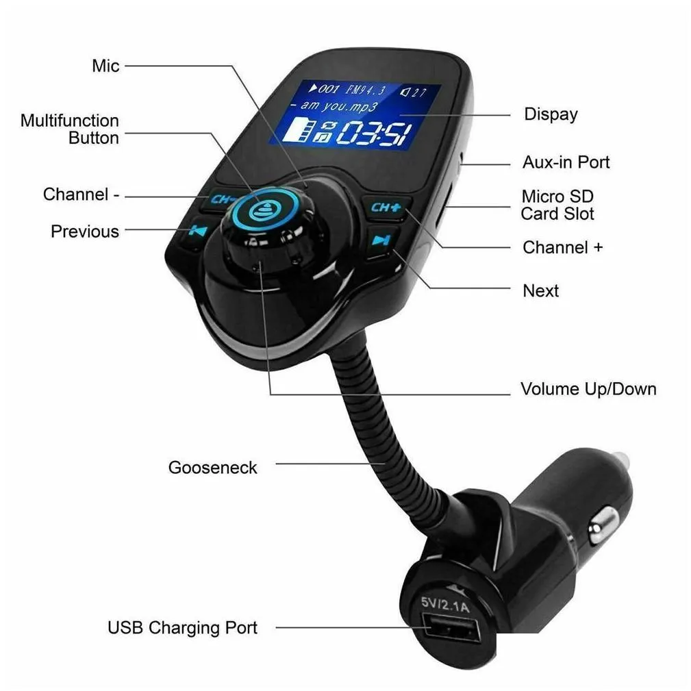 car  usb car cigarette lighter adapter chargers wireless incar bluetooth fm transmitter mp3 radio adapter car kit