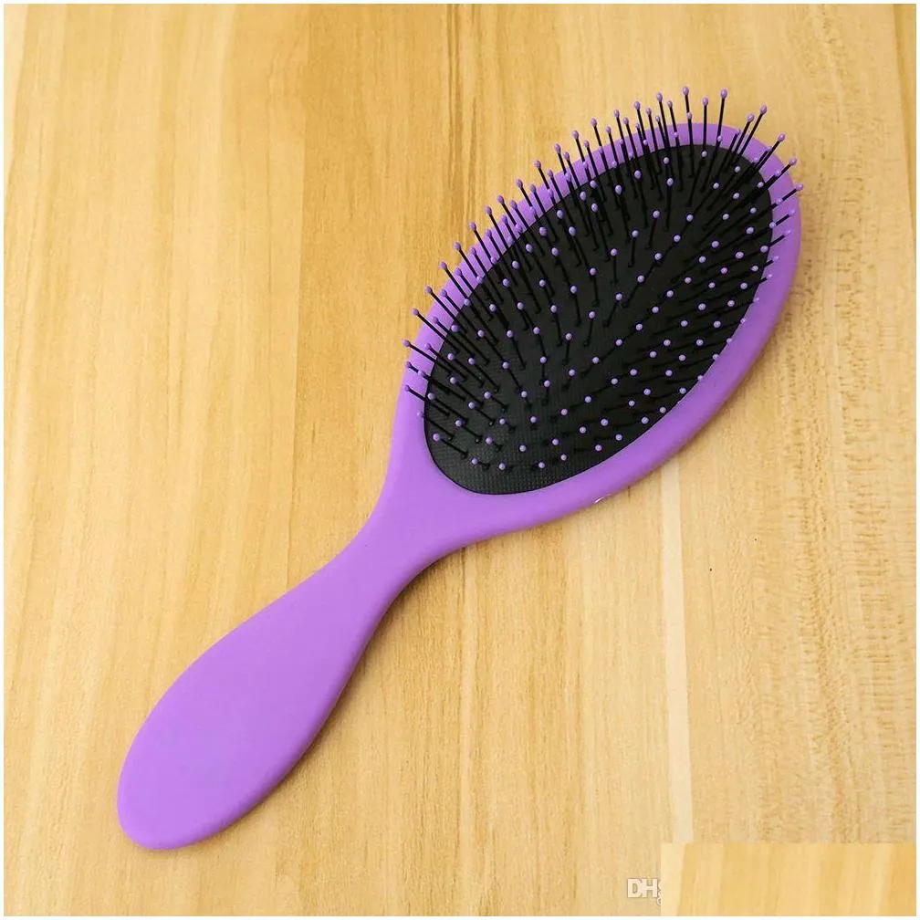 salon detangling kids gentle women men hair brush  wet dry bristles handle massage detangling comb hair brush