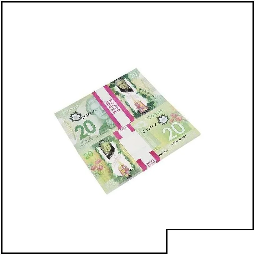 Novelty Games Wholesale Games Money Prop Copy Canadian Dollar Cad Banknotes Paper Fake Euros Movie Props Drop Delive Kidssunglass2020